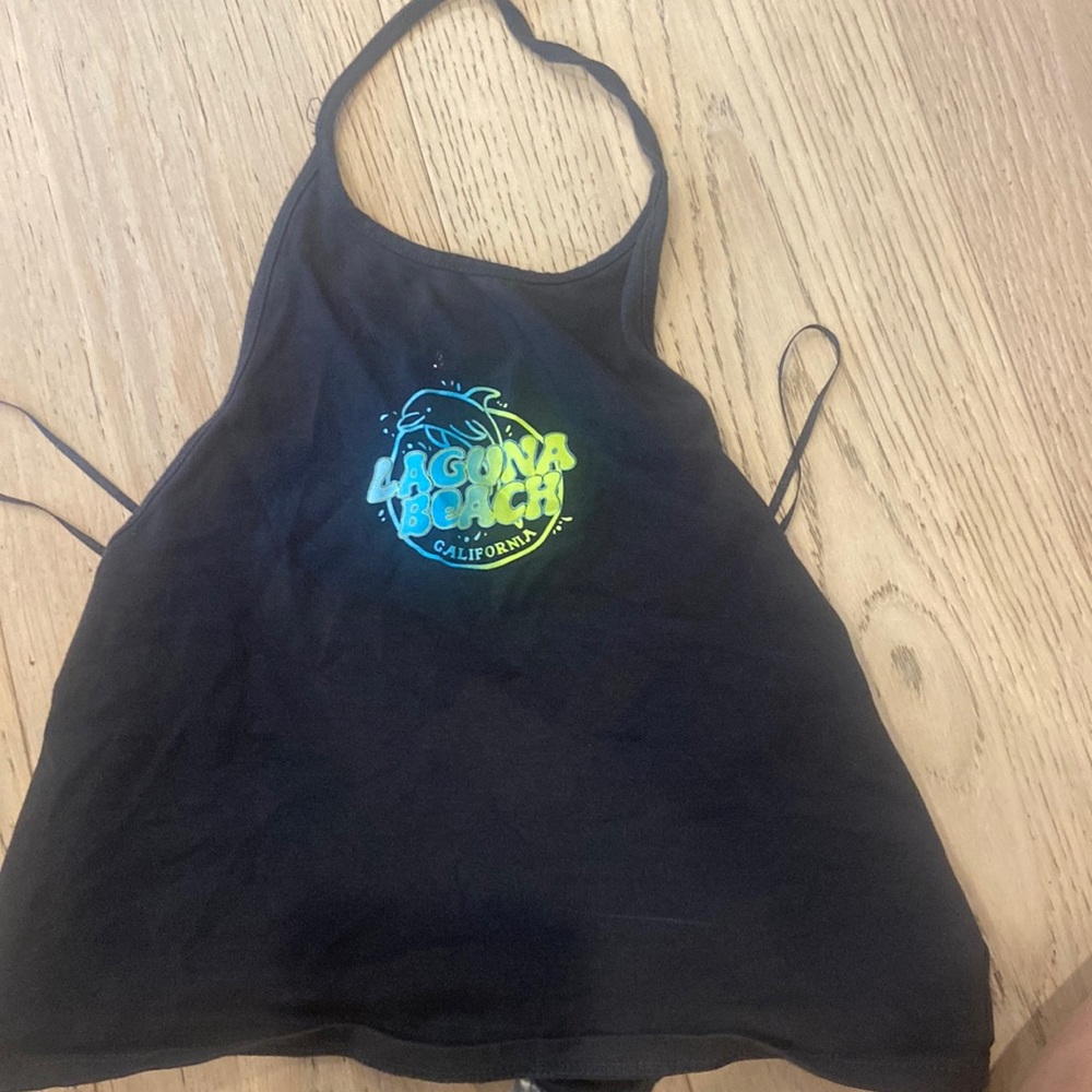 Backless halter top